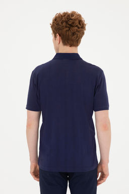 Мужская темно-синяя футболка с воротником-поло - U.s. polo assn фото 5