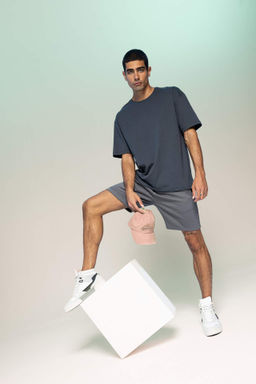 Regular Fit Basic Duz Bermuda Sort - Defacto фото 2