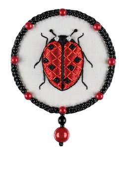 Klart набор для вышивания 10-520 Брошь. Божья коровка 5 х 6.5 см
