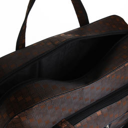 Сумка дорожная на молнии, наружный карман, длинный ремень, цвет коричневый - Simaland фото 4