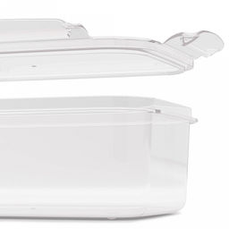 Контейнер для продуктов пластмассовый Прайм 1,6л, 22х16х7,5см, прямоугольный, на защелках, подходит для СВЧ (Россия) - Домашняя мода фото 4