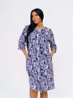 Халат женский, цвет голубой