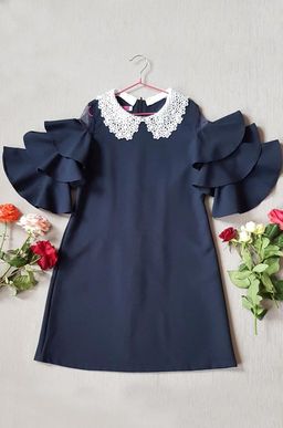 Школьное платье с добавлением вискозы для девочки Happyfox