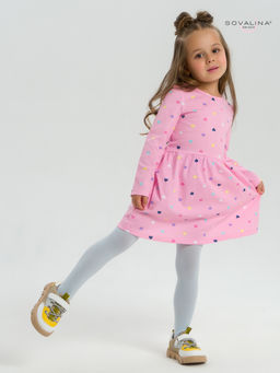 Платье Эля цветные сердечки на розовом - Sovalina фото 16