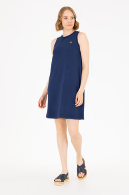 Женское темно-синее вязаное платье - U.s. polo assn фото 8