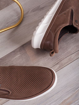 Мужские слиперы/ Лоферы стильные 103-07-L1 Визон - Piniolo фото 4