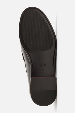 LEATHER PENNY LOAFERS - Zara фото 4