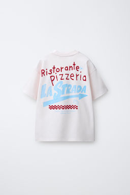 CAMISETA ESTAMPADO PIZZERIA / Rosa pastel - Zara фото 2