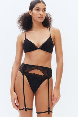 Liguero de microfibra y encaje