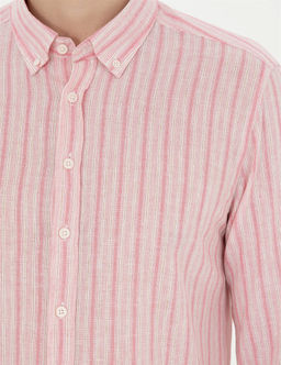 Pembe Slim Fit Uzun Kollu G_mlek - Pierre cardin фото 7