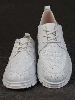 03-PDD161-5 GRAY/LT. BLUE Полуботинки женские (натуральная кожа)