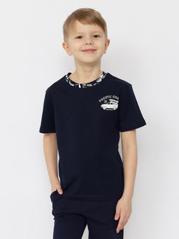 CRB wear/CSKB 63786-41-401 Футболка для мальчика,темно-синий/Ex.Cherubino