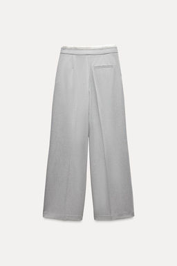 WIDE-LEG TROUSERS WITH DOUBLE WAISTBAND - Zara фото 7