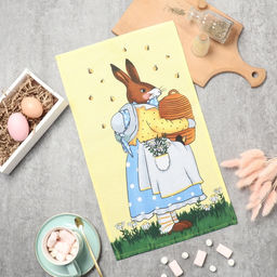 Полотенце кух. Доляна Зайка 28х46 см, рогожка, 100% хл, 160г/м2  фото 8