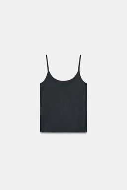 CAMISETA POLIAMIDA TIRANTES FINOS / Antracita oscuro - Zara фото 5