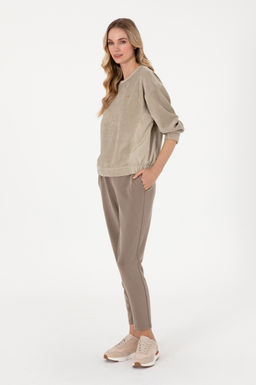 Kad_n A__k Haki Sweatshirt Sepette S_rpriz _ndirim - U.s. polo assn фото 4