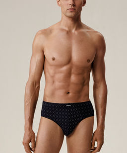 ATLANTIC 3MP-205 Трусы классика Check - набор 3 шт. темно-синий + серый меланж + зеленый  фото 2