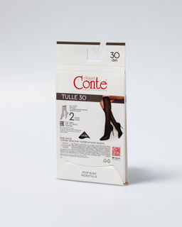 Цена за 2 пары. Носки Удлиненные CONTE TULLE (2 пары) Гольфы женские nero - Conte elegant фото 3