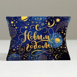 Цена за 5 шт. Коробка новогодняя складная фигурная С Новым годом, 19 х 14 х 4 см - Дарите счастье фото 3