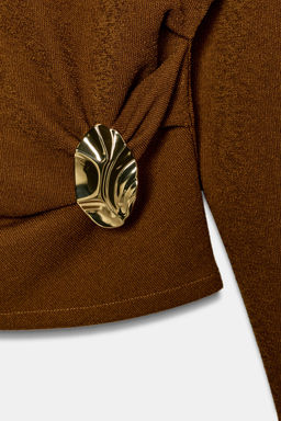 TEXTURED TOP WITH BUCKLE - Zara фото 16