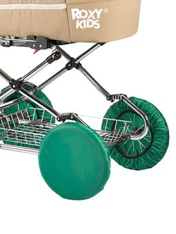 Чехлы на колеса коляски в сумке (цвет зеленый). ROXY-KIDS RWC-030-G