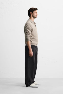TEXTURED COTTON KNIT POLO SHIRT - Zara фото 4