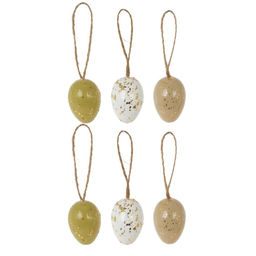 Набор из 6-ти изделий декоративных подвесных "Яйцо" (4*6), L14 W15 H5 см