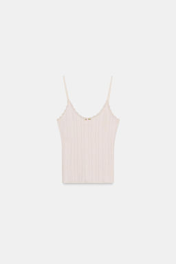CAMISETA POINTELLE TIRANTES / Crudo - Zara фото 6