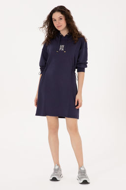 Kad_n M_rd_m Modal Kar___ml_ Mini Boy Kap__onlu Sweatshirt Elbise