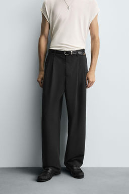 PLEATED WIDE-LEG TROUSERS - Zara фото 2