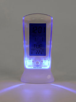 Часы - будильник LB-02 "Обелиск", дата, температура, подсветка, белый