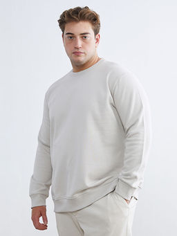 Bisiklet Yaka Erkek Kal?n Sweatshirt