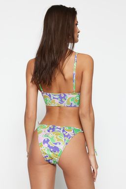 Soyut Desenli Baglamal? High Leg Bikini Alt? TBESS23BA00089
