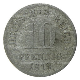 Монета 10 пфеннигов 1919 года Германия