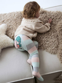 CONTE-KIDS TIP-TOP Хлопковые колготки бл.бирюзовый