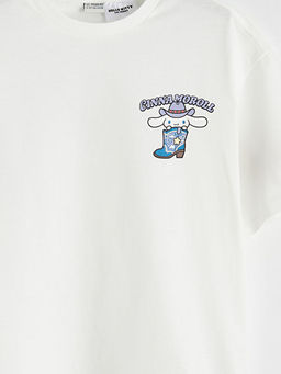 Bisiklet Yaka Cinnamoroll Bask?l? K?z ?ocuk Ti??rt