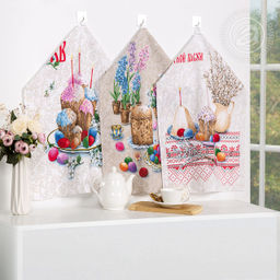 Набор полотенец из рогожки "Пасхальные традиции" 45*60/3 шт. - 45*60 Полотенца из рогожки