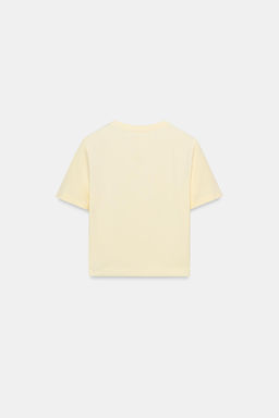 CAMISETA CROPPED MANGA CORTA / Amarillo claro - Zara фото 2