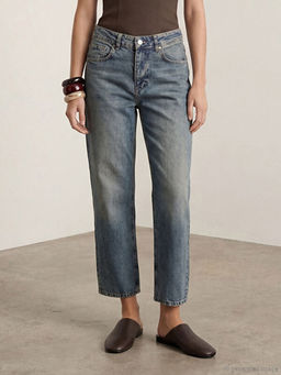 Y?ksek Bel Straight Fit Kad?n Jean Pantolon