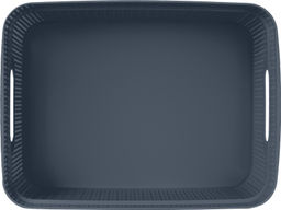 Корзина для хранения Keeplex Ajur с ручками 11л 36,5х27х14,1см космический серый KL411410026 - Пластик репаблик фото 4