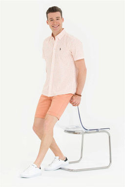 U. S. Polo Assn Мужская желтая рубашка с коротким рукавом - U.s. polo assn фото 11