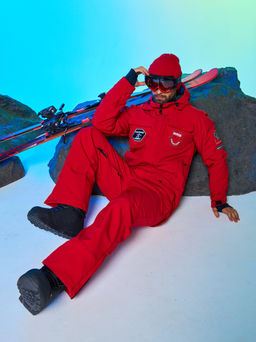 Мужской сноубордический горнолыжный комбинезон Alpha Endless Prometheus 223/230510 RED - Красный