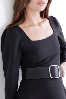 Платье с вырезом каре отрезное по талии - Martichelli фото 15