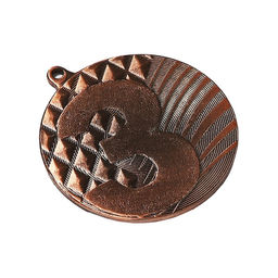 Медаль призовая 002 диам 5см. 3 место. Цвет бронз. Без ленты - Командор фото 3