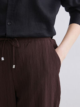 Beli Lastikli Dokulu Havu? Kesim Kad?n Pantolon