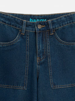 Брюки джинсовые детские ACOOLA Laperm для мальчиков темно-синие  фото 5