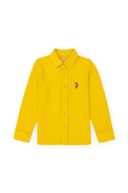 Шафрановая рубашка с длинным рукавом для мальчика