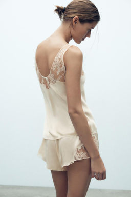 LACY SATIN SHORTS - Zara фото 4