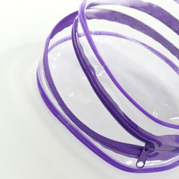 Цена за 2 шт. Косметичка на молнии для бассейна, с ручкой, фиолетовая/прозрачная - Simaland фото 4