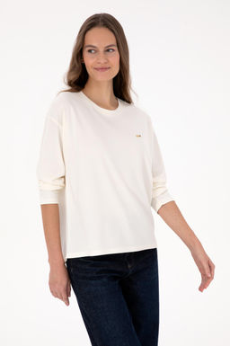 Kad_n Krem Sweatshirt